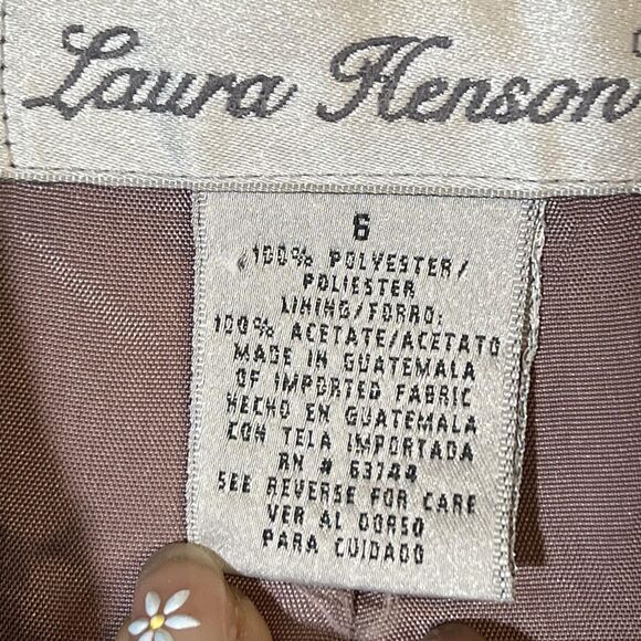 Laura Henson Skirt Suit Womens 6 Petite Gray 2 Piece Blazer Pencil Skirt Lined - Picture 7 of 14